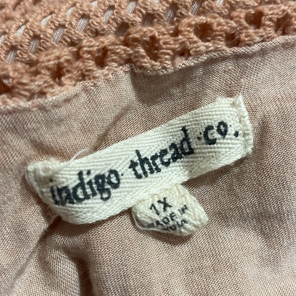 Indigo Thread Co. Elegant Pink Lace Tunic Dress - Picture 5 of 10